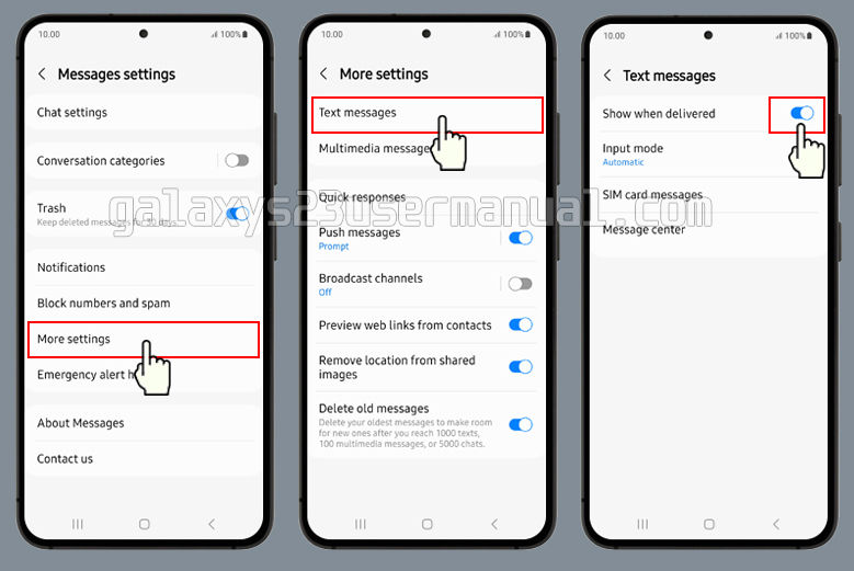 How to Turn on SMS Delivery Reports on Samsung Galaxy Flip 6