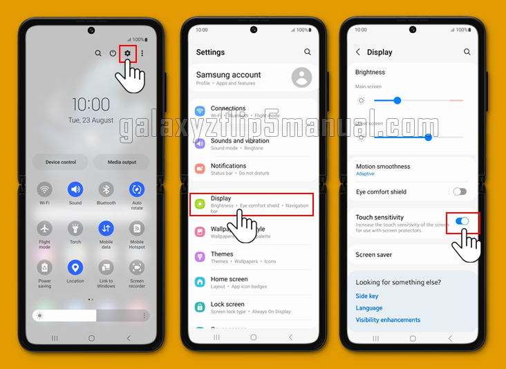 How to Enable Touch Sensitivity on the Samsung Galaxy Z Flip 6